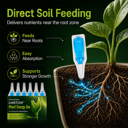🥦𝐎𝐟𝐟𝐢𝐜𝐢𝐚𝐥 𝐒𝐭𝐨𝐫𝐞 LIMETOW® Plant Energy Stick: ready to use—no mixing required—delivering nutrients directly to the roots via the soil.